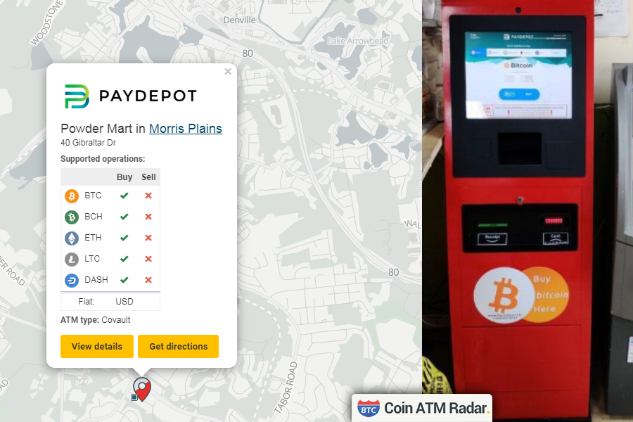 CoinATMRadar's tweet image. Check this new installed #Covault #bitcoin machine at Powder Mart in #MorrisPlains 🇺🇸. Operated by: #PayDEPOTLLC. Supported coins: #BTC #BCH #ETH #LTC #DASH 
coinatmradar.com/bitcoin_atm/87…