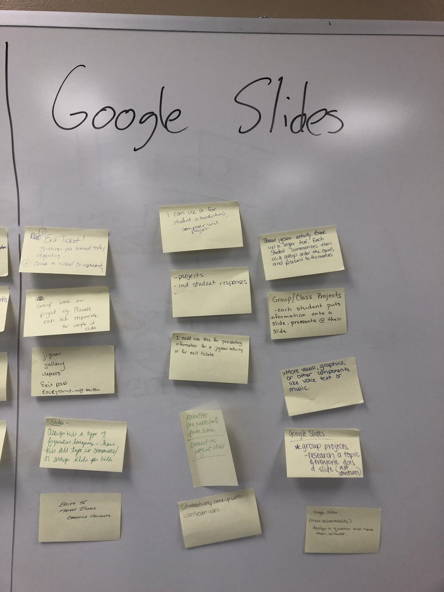 Rwakelyn's tweet photo. An awesome last day at #scpspoy19 at @GreenwoodLakes sharing with teachers how they can using collaboration features in Google w/ students in the AM. Then in the PM exploring how Ts can work with Ts/admins using either #GoogleSharedDrives, @MicrosoftTeams & @CanvasLMS @scps_poy https://t.co/S6sONS78g4