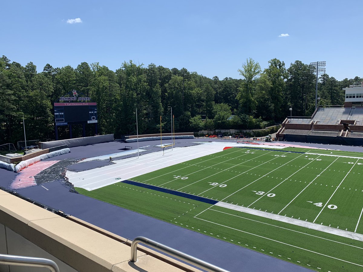 RichmondXCTF's tweet image. The renovation of the Fred Hardy Track is nearly complete! Thanks to @BeynonSports for #MakingFastLookGood! #rva #spidersxctf