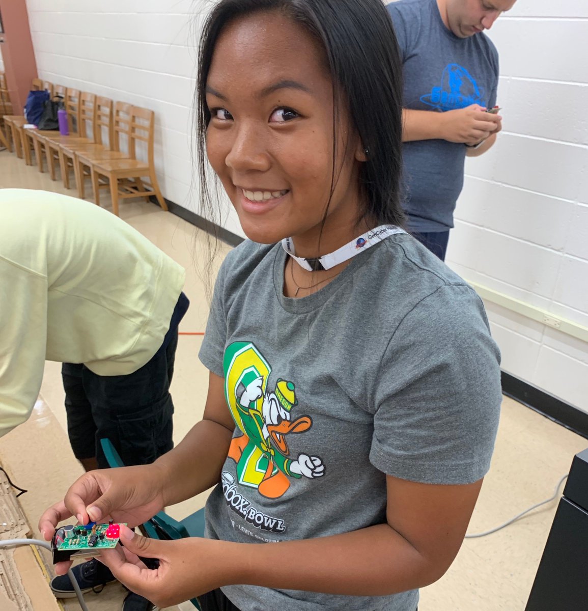 #GenCyber students enjoy soldering a lot. They probably don't have the opportunity to do this anywhere else. Our <a href="/DSUGenCyber/">GenCyber @ DSU</a>  partners are patient and kind making this a non-threatening, FUN experience.