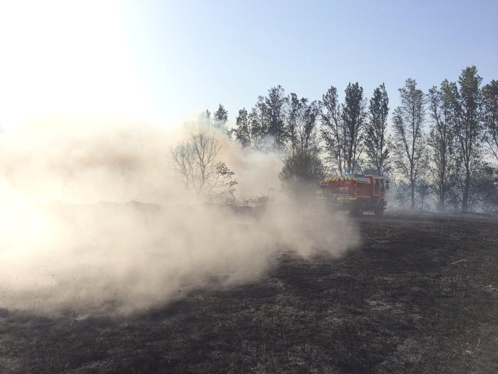 sdis31officiel's tweet photo. En fin d'après-midi les secours du @sdis31officiel ont préservé plusieurs habitations et caravanes en maîtrisant un feu de végétation de 8 ha, quartier de Ginestou à @TlseMetropole. L'engagement rapide de drones à permis une meilleure prise en compte de la situation. #GoodJob 👍 https://t.co/zvB3UeoFPJ