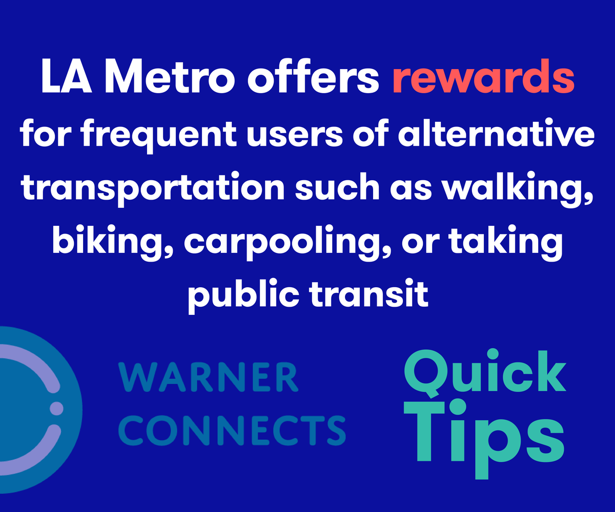 Did you know that LA Metro offers prizes such as gift cards and transit passes for frequent users of alternative transportation? See here for more details: metro.net/riding/ridesha…

#TakeTransit #GoMetro #CutYourCarbon #TransitinLA #BikinginLA #WalkinginLA