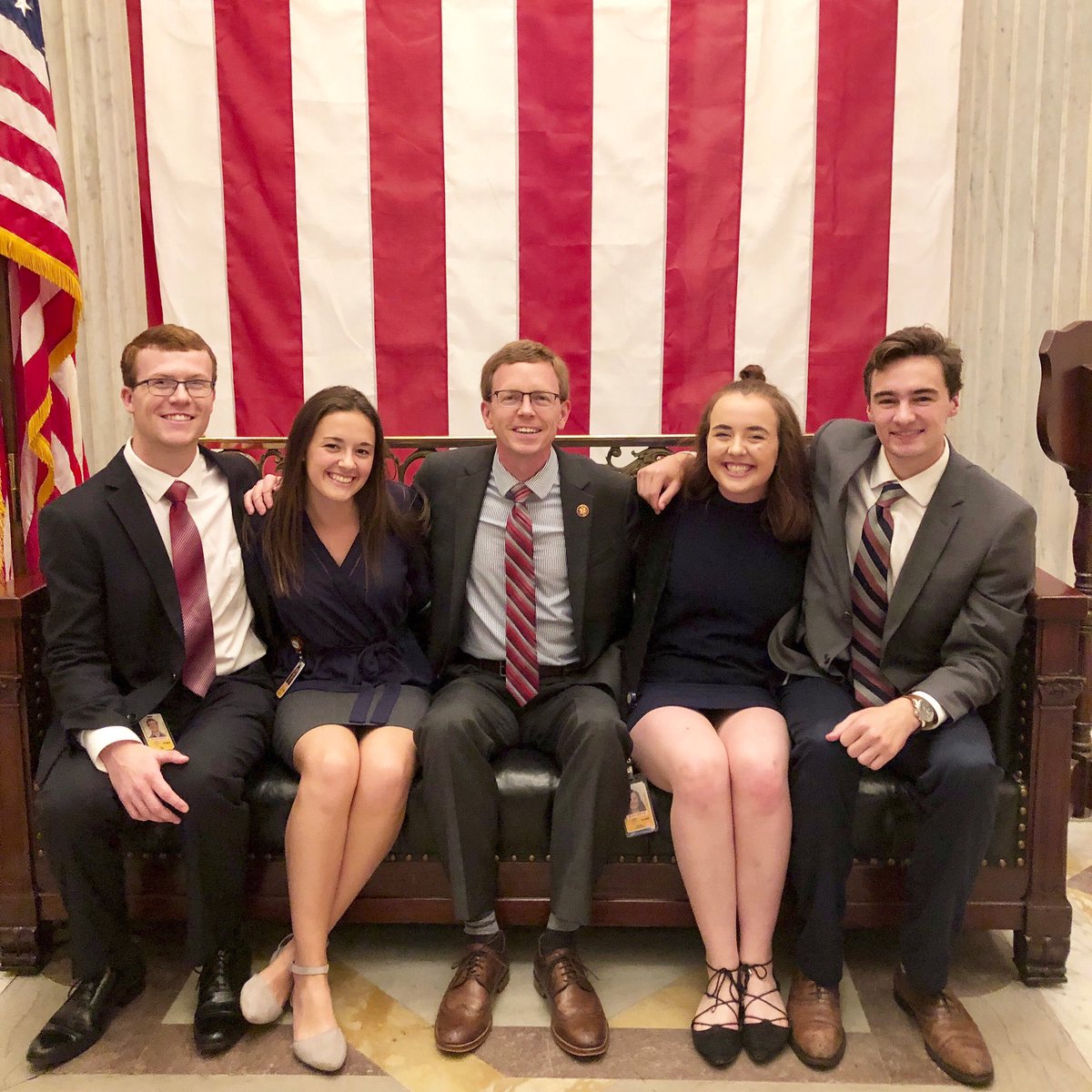 RepDustyJohnson's tweet photo. It’s National Intern Day & here in South Dakota’s congressional office we have some of the best! Ryan, Julia, Michaela, & George - thanks for being such a strong part of the team. https://t.co/uYbgxiqMkG