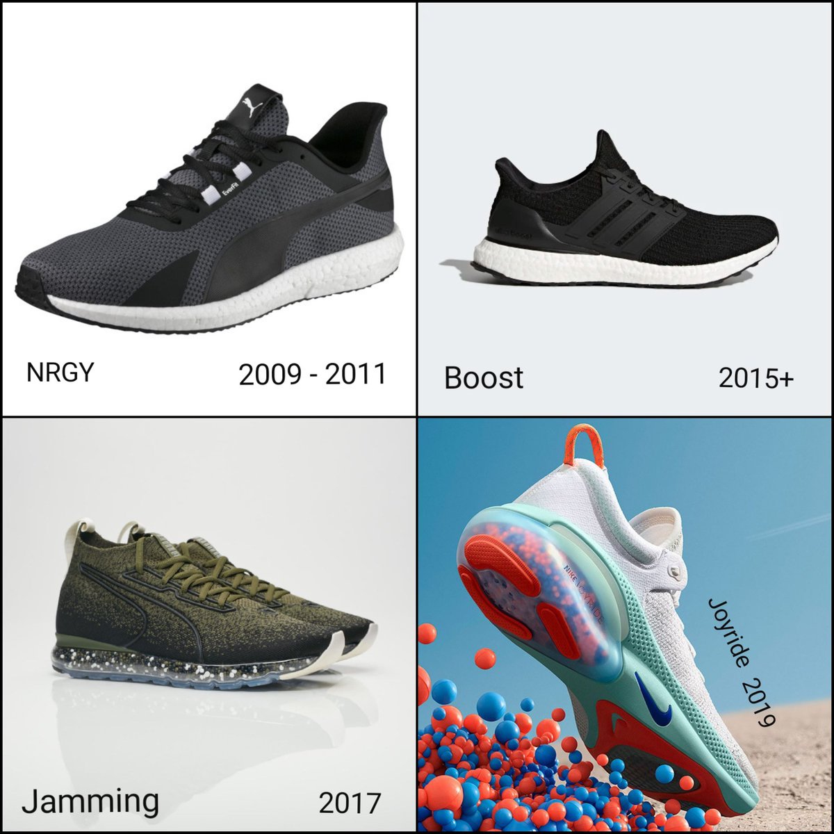 puma jamming nike joyride