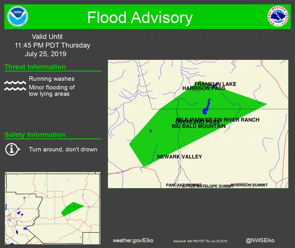 Nws Elko On Twitter The National Weather Service In Elko Nevada Has Issued A Flood Advisory Https T Co Bkgxehs3n1 Nvwx