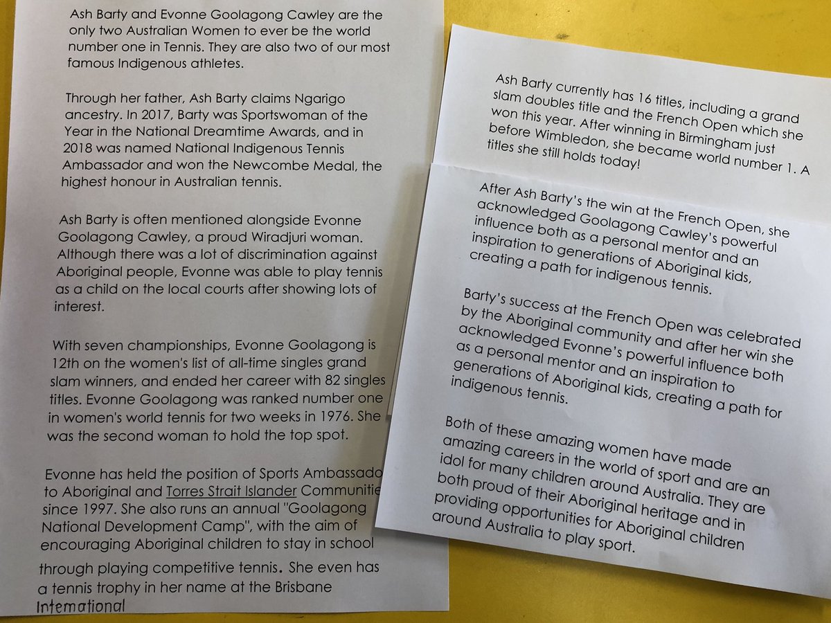 Year 2 students in 2/3M @burwoodps proudly shared the achievements of their chosen indigenous athletes @ashbar96 and <a href="/EvonneGoolagong/">Evonne goolagong</a> at our school NAIDOC assembly today #naidoc2019 #positivesportrolemodels #tennisaustralia
