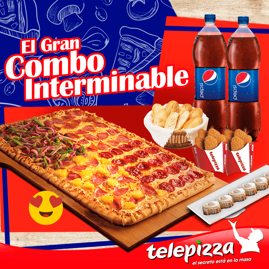 TelepizzaMach's tweet photo. Que no te falte en las reuniones tu combo INTERMINABLE para que disfrutes tus combinaciones favoritas en tu pizza, postres y cola.
#TelepizzaMachala #Pizza #PizzaADomicilio #Pizzeria #Machala #MachalaCity #ElOro #Ecuador #PaseoShopping #PaseoShoppingMachala #MachalaEcuador https://t.co/z4plP51GCS