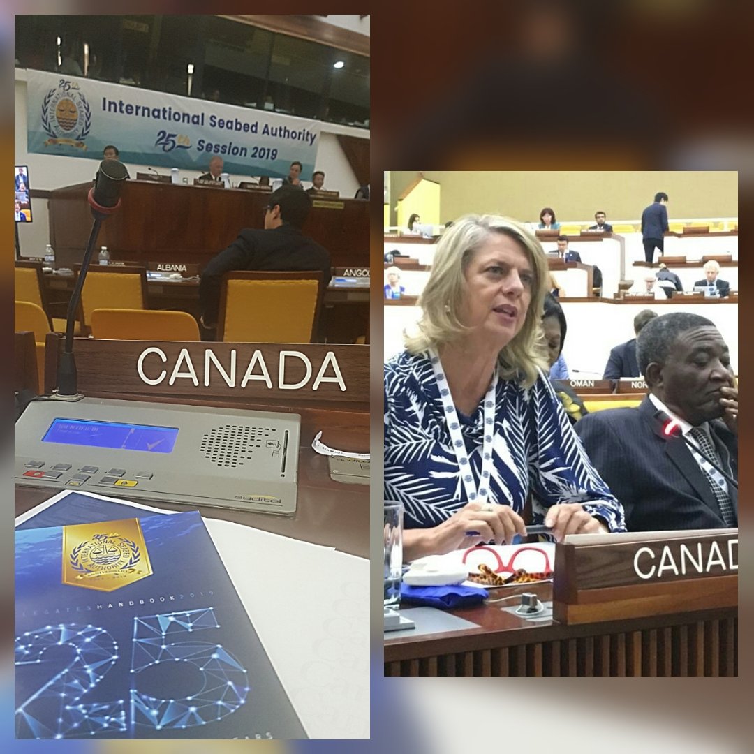 Honoured to offer congratulations on behalf of #Canada🇨🇦 on the 25th anniversary of the Int'l Seabed Authority #ISA. #OceanGovernance #CapacityBuilding #SIDS #UNSCCanada
