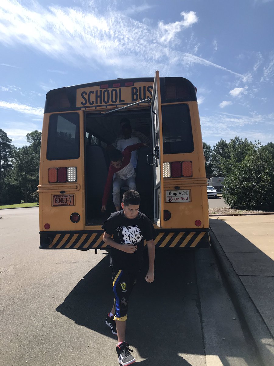 BSMSfalcons's tweet photo. We are safety conscious at BSMS! All year round students participated in our annual bus evacuation on Wednesday. #f2l #gobsms https://t.co/tgTxsUy4L1