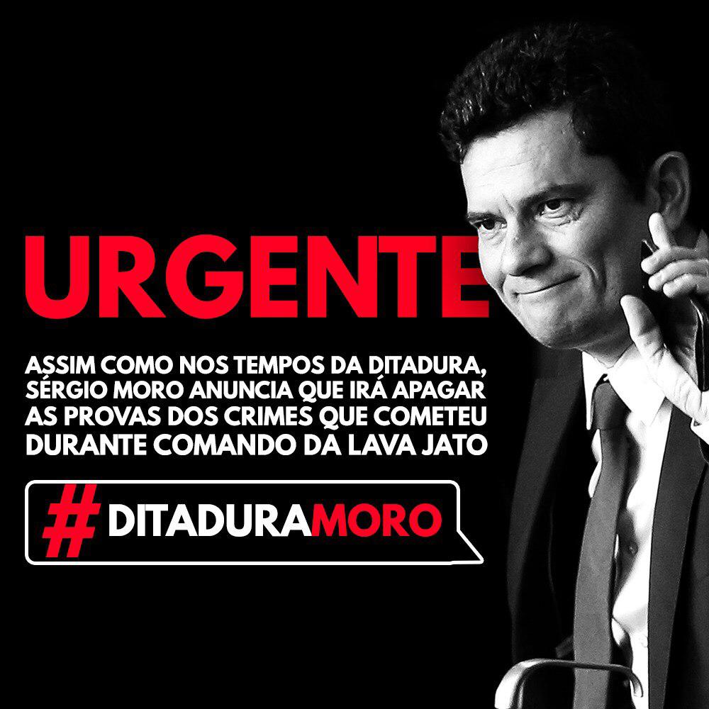 GadoArrependido's tweet photo. O ministro da Justiça de Bolsonaro, Sergio Moro, quer que as mensagens capturadas pelo grupo preso pela Polícia Federal sejam destruídas.

O STF já se posicionou contra, visto que apenas o Judiciário poderá decidir se as mensagens apreendidas serão destruídas. 

❗#DitaduraMoro❗ https://t.co/FdRWq2ihlD