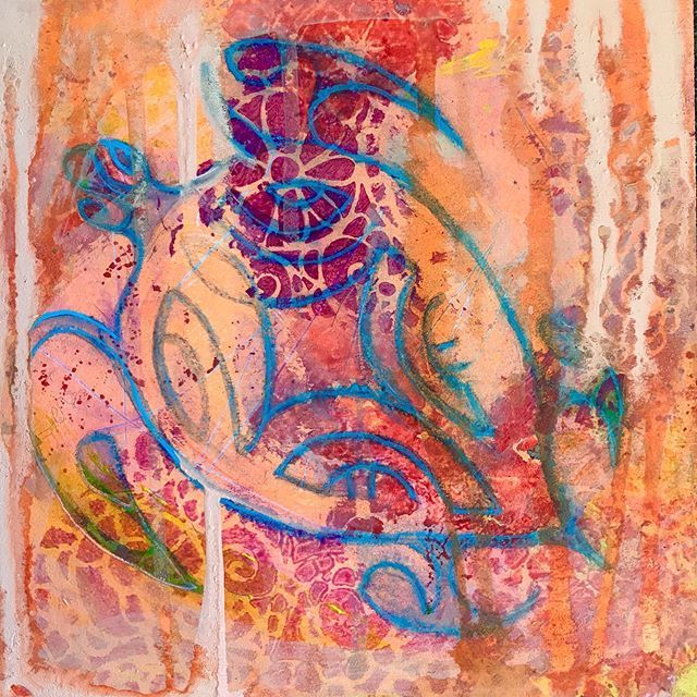 this_crone's tweet photo. Final varnish for some pieces that will fly with us to Europe. I should always work with a deadline as it stops me from overdoing things. .
My latest favorite technique is to work in layers then water spray parts away. 
But its testing to have to wait fo… https://t.co/vNu6rU6LMY https://t.co/xOuVEdhFPJ