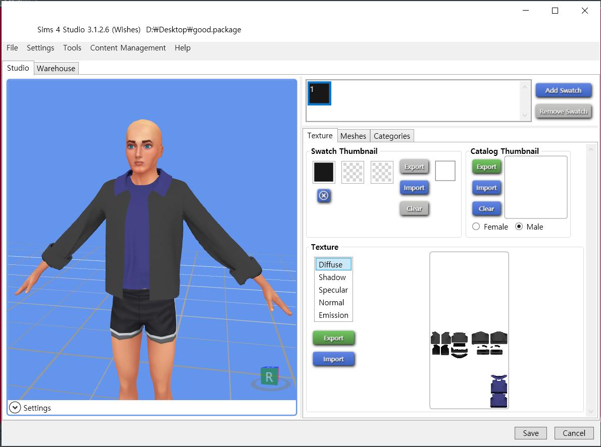 sims 4 studio blender cas meshes