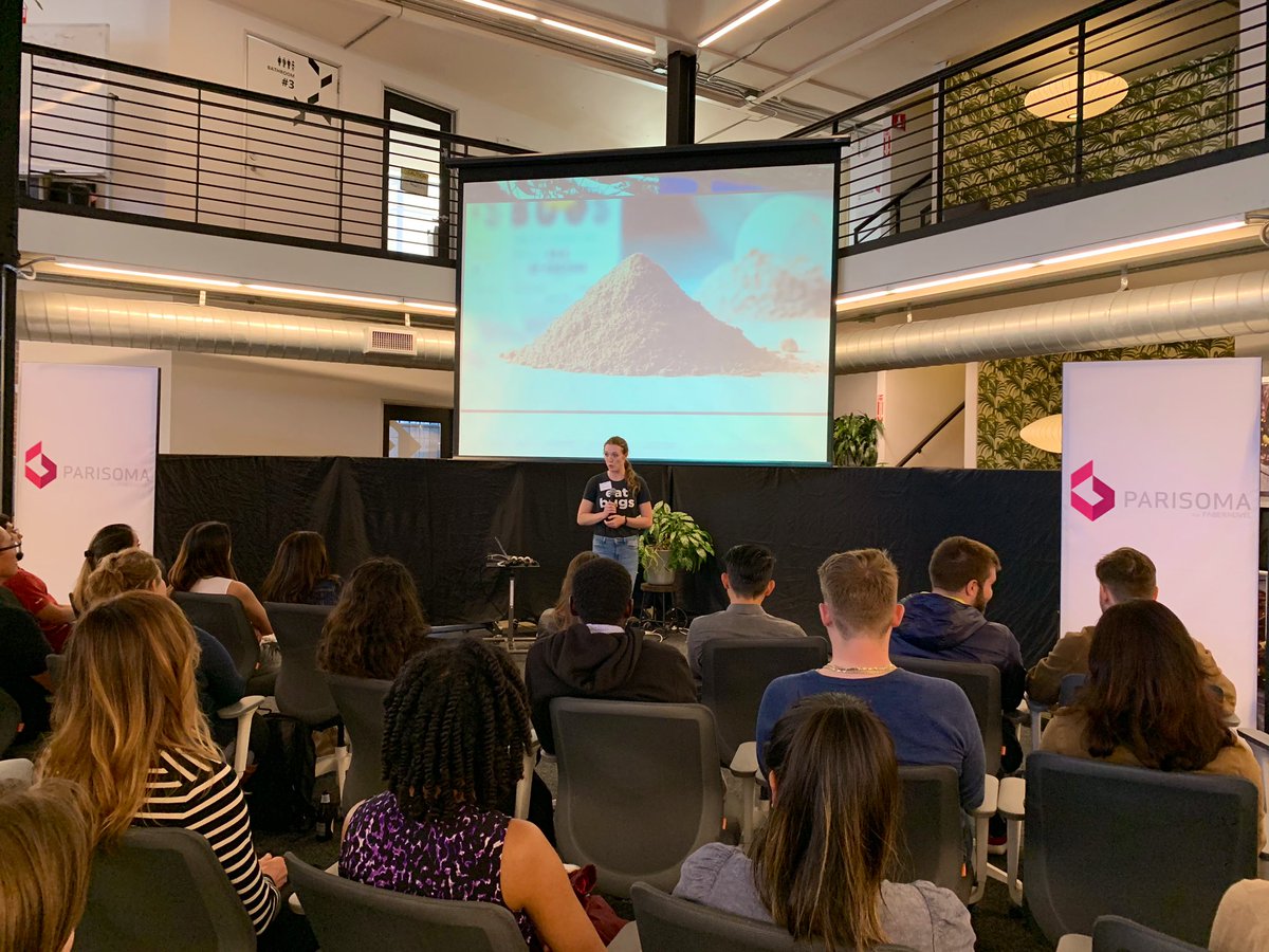 Food startup pitch time! Starting with with <a href="/eatchirps/">Chirps</a> 🦗