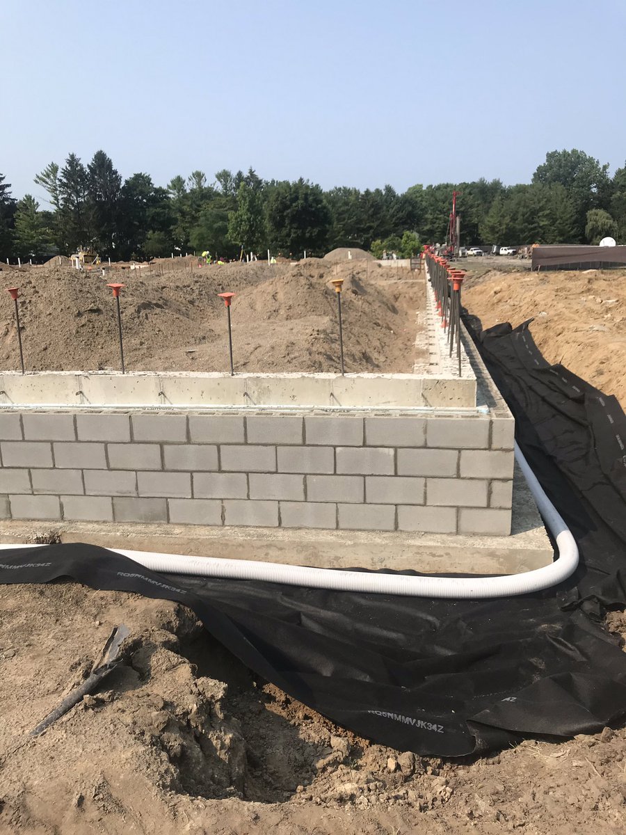 dori_leyko's tweet photo. Foundations poured at the new Pinecrest School!  Geothermal wells being drilled!  First pic is the corner@of the two-story classroom wing!  Ready for students in fall 2020.  @CityofEL @eltrojans https://t.co/shJ9MJ7g4B
