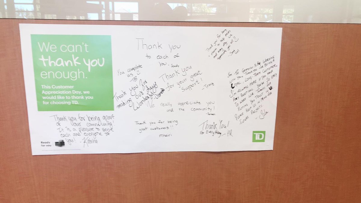 Celebrating Customer Appreciation Day at the 152 and King George Branch #TDThanksYou @GurjivChahil_TD