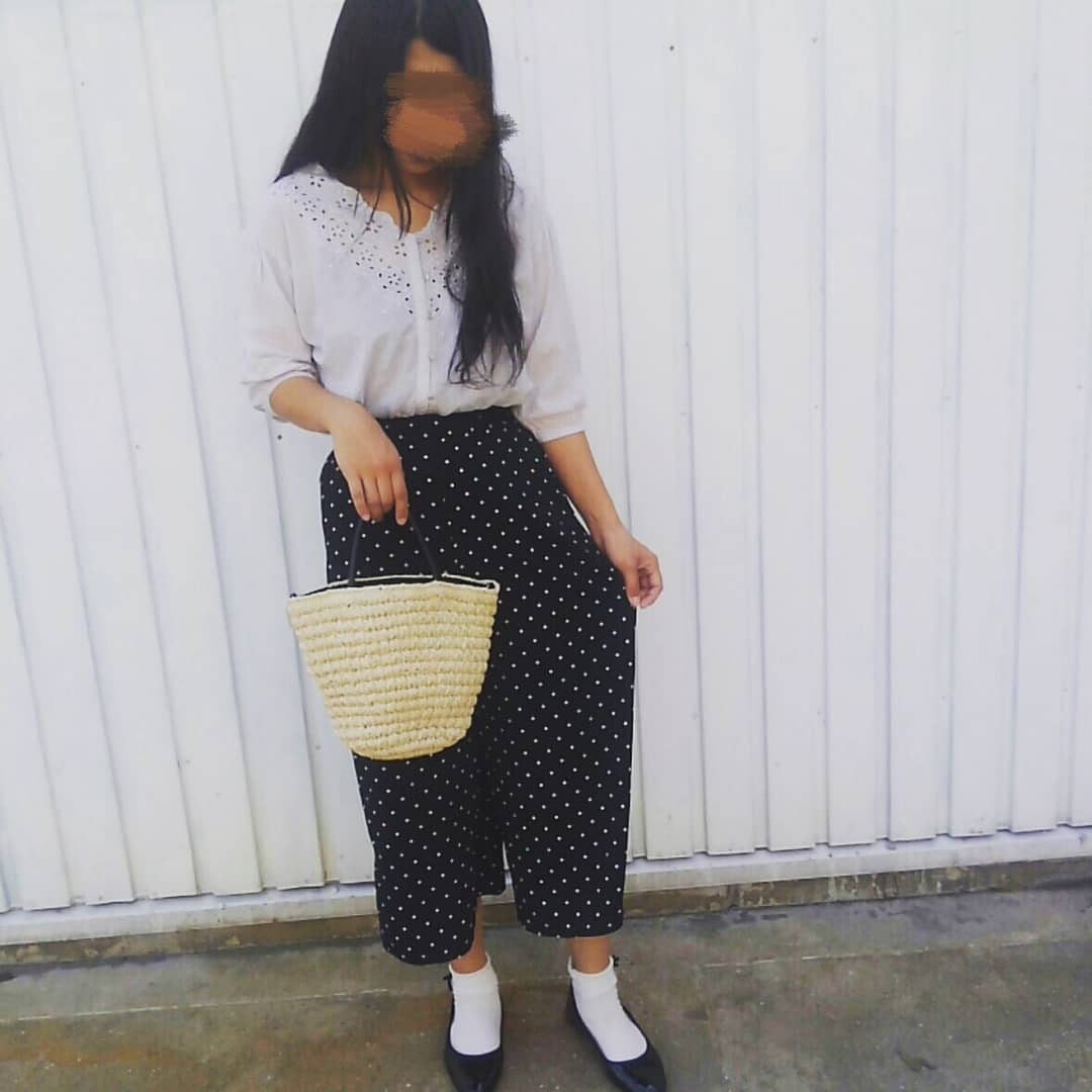 西海岸 下関店 こんにちは 今日はレディースコーデです Tops 580 Wide Pants 580 Bag 380 古着 古着屋西海岸 西海岸下関 古着コーデ 古着ファッション 古着屋さん 着画 ドット ワイドパンツ T Co Rtwdwtan Twitter