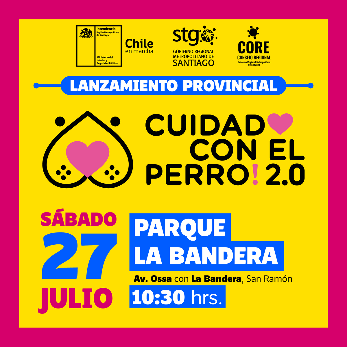 DPR_RM's tweet photo. Mañana te esperamos junto a tus mascotas para una nueva jornada de #CuidadoConElPerro 2.0! Desde las 10:30 horas en el #ParqueLaBandera de #SanRamón con diversas actividades y beneficios para tus mascotas. ¡No te quedes fuera! 🐶🐾 https://t.co/qjX3Y2OZUz