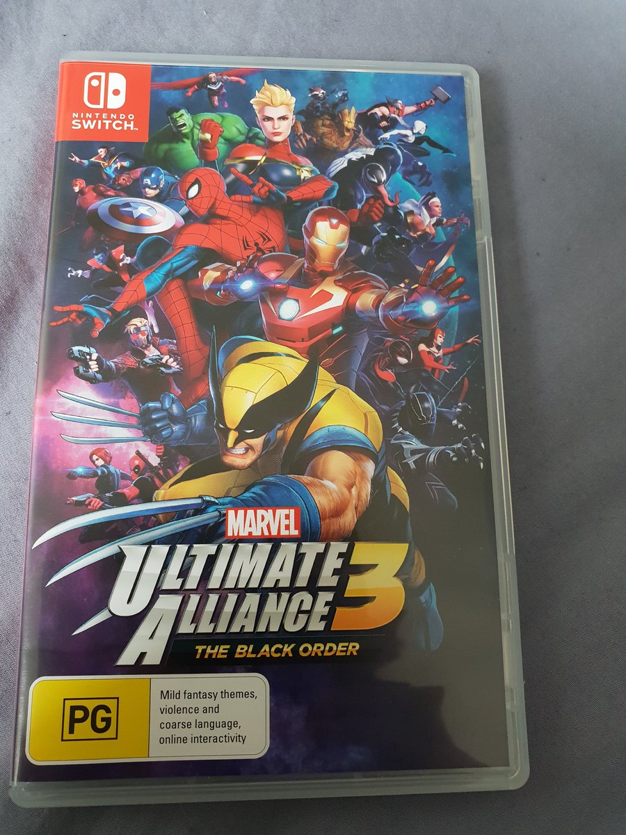 LetsTalkCap's tweet image. I gotta say, I'm looking for to making the #BlackOrder eat #CaptainAmerica's mighty shield, for all those who oppose his mighty shield must yield! Go #MarvelUltimateAlliance3!