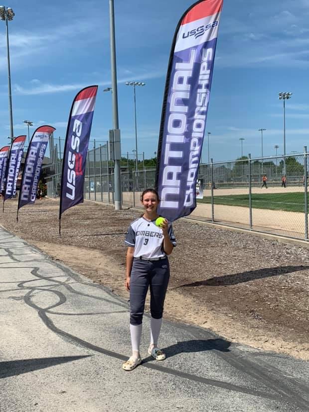 KCBombersAdkins's tweet image. 2023 OF Calissa Adkins of KC Bombers 18A adds another HR at USSSA 16A/18A NAtional Championships.  #BomberNation  @LNEagleSoftball