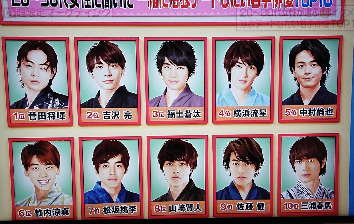 みゆめ 30代女性が選ぶイケメン 浴衣デートしたい若手俳優top10 健くんが9位だよ みゆめ 30代女性が選ぶイケメン 浴衣デートしたい若手俳優top10 健くんが9位だよ