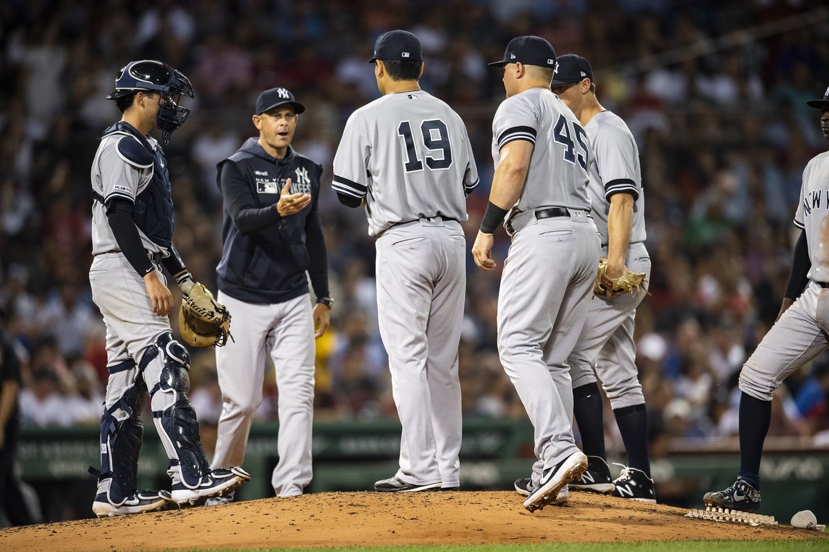 BleacherReport's tweet photo. Red Sox demolish Yankees, 19-3 in their biggest rivalry win ever 😳 https://t.co/xtMxb9yNRH