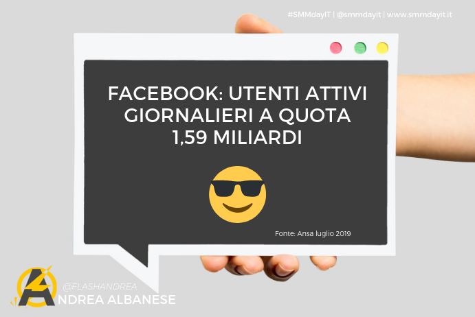 FlashAndrea's tweet photo. #SMMdayIT #SocialFact | Gli utenti mensili attivi di #Facebook sono 2,41 miliardi (+8%), i giornalieri 1,59 miliardi (+8%).
I ricavi sono saliti del 28% a 16,88 miliardi di dollari e l'utile netto è calato del 49% a 2,6 miliardi di dollari.(dati resi pubblici dalla società) https://t.co/ZBLsNQsCWG
