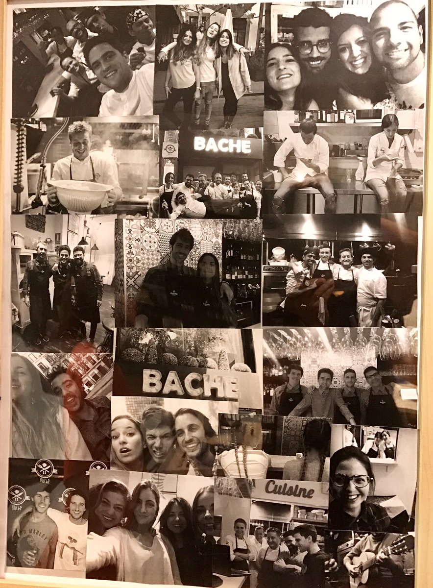 BacheRestaurant's tweet photo. 👉🏻IV ANIVERSARIO👈🏻
Este collage de imágenes cuelga de una de nuestras madrileñas paredes mostrando a amigos y trabajadores que han ido pasando por Bache. Sirva este post como homenaje a todos y cada uno de ellos 😘😘😘
Reservas:  🌐https://t.co/IwcMguuQ2F y  ☎ 91 828 95 88 https://t.co/u4Yd9riq8Q