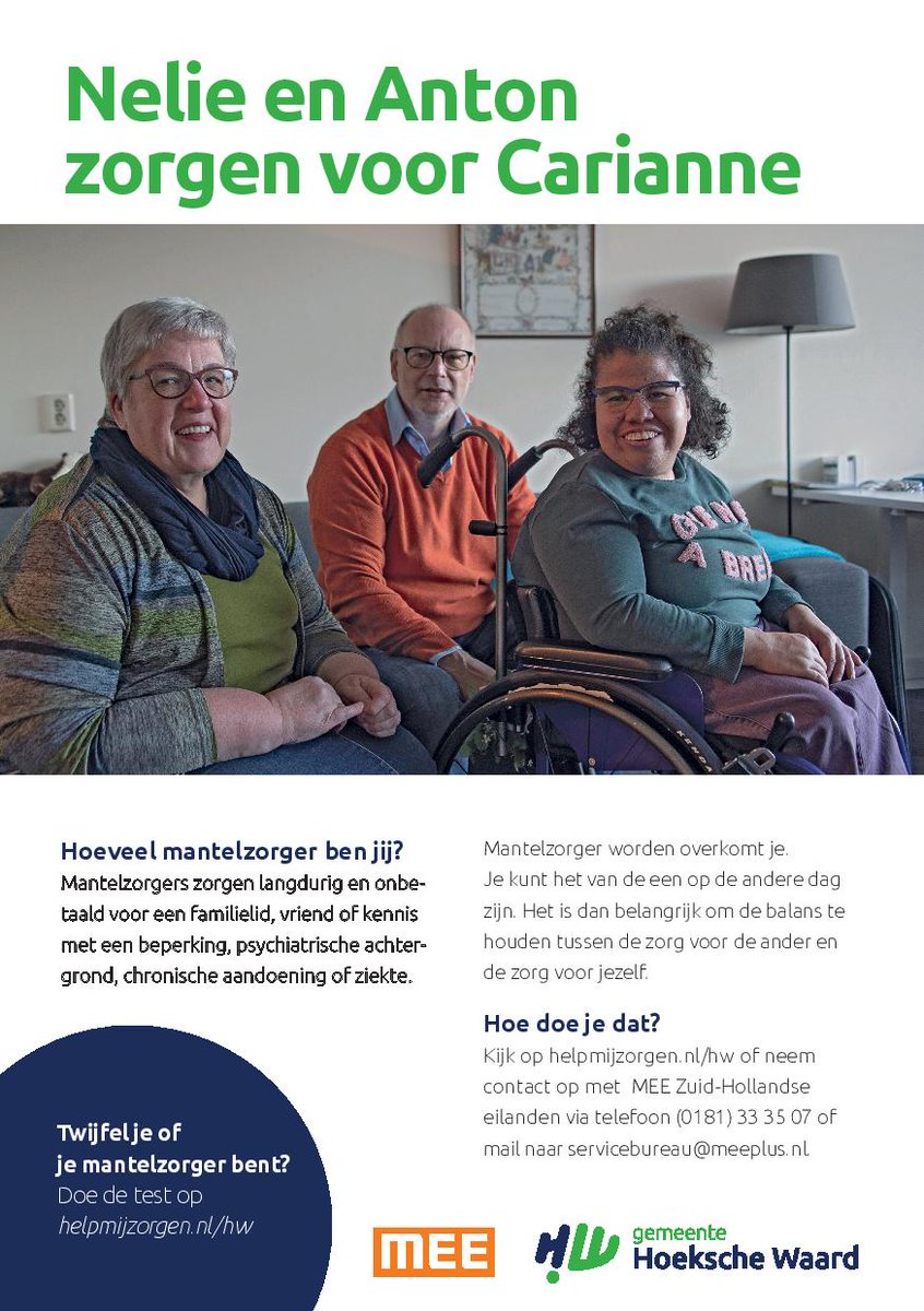 Nelie (van @zorgwaard ) en Anton zorgen voor Carianne. Kijk op Helpmijzorgen.nl voor meer informatie over mantelzorg en de ondersteuningsmogelijkheden in <a href="/gemeenteHW/">gemeenteHW</a> #mantelzorg #helpmijzorgen.nl #respijtzorg