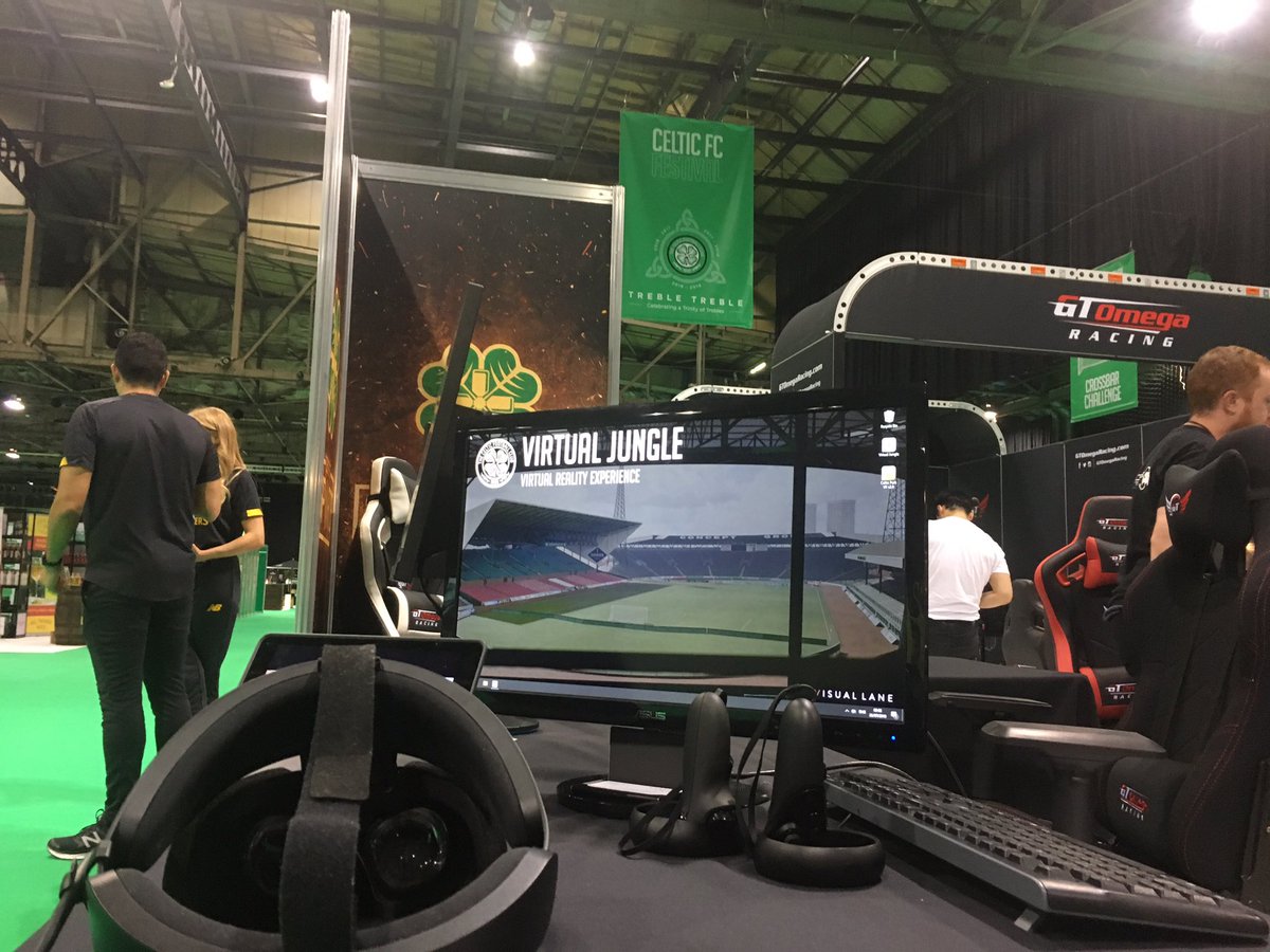 VisualLane's tweet image. All set for the day! Bring on the #CFCFestival ☘️ #vr #CelticFC #virtualjungle
