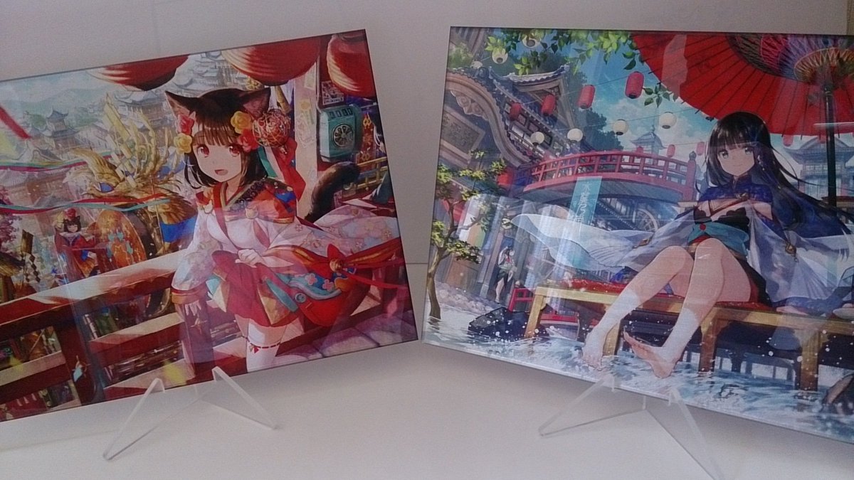 絵師100人展 14 藤ちょこ　アクリル アート プレート 水簾の街 藤ちょこ 絵師100人展 9 アクリルプレート - メルカリ