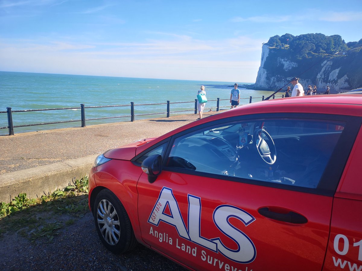 Anglia Land Surveys Down on the South Coast of Kent for some surveying in the heat