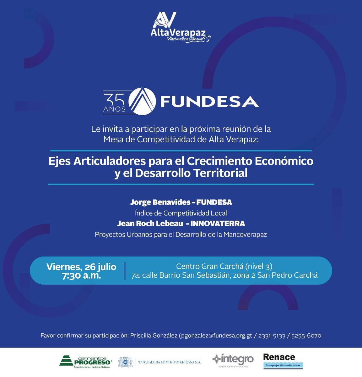 FUNDESA's tweet photo. ¡Ya estamos listos para mañana!!! 💪🏻💪🏻💪🏻🎉🎉🎉presentaremos desde la Mesa de a Competitividad de Alta Verapaz los ejes articuladores para el Crecimiento Económico y Desarrollo Territorial para Alta Verapaz #MancoVerapaz #CompetitividadAV #CiudadesIntermedias https://t.co/GoGJk1Sz8K