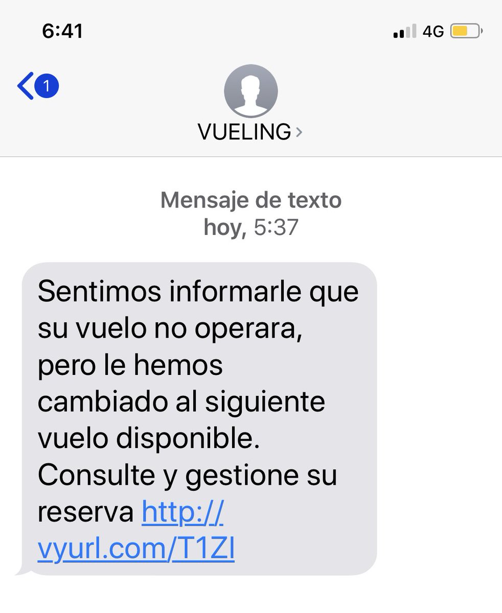 Gràcies ⁦<a href="/vueling/">Vueling Airlines</a>⁩ per despertar-me amb aquest missatge, a menys de 3 hores de la sortida del vol.
Sou uns impresentables !!