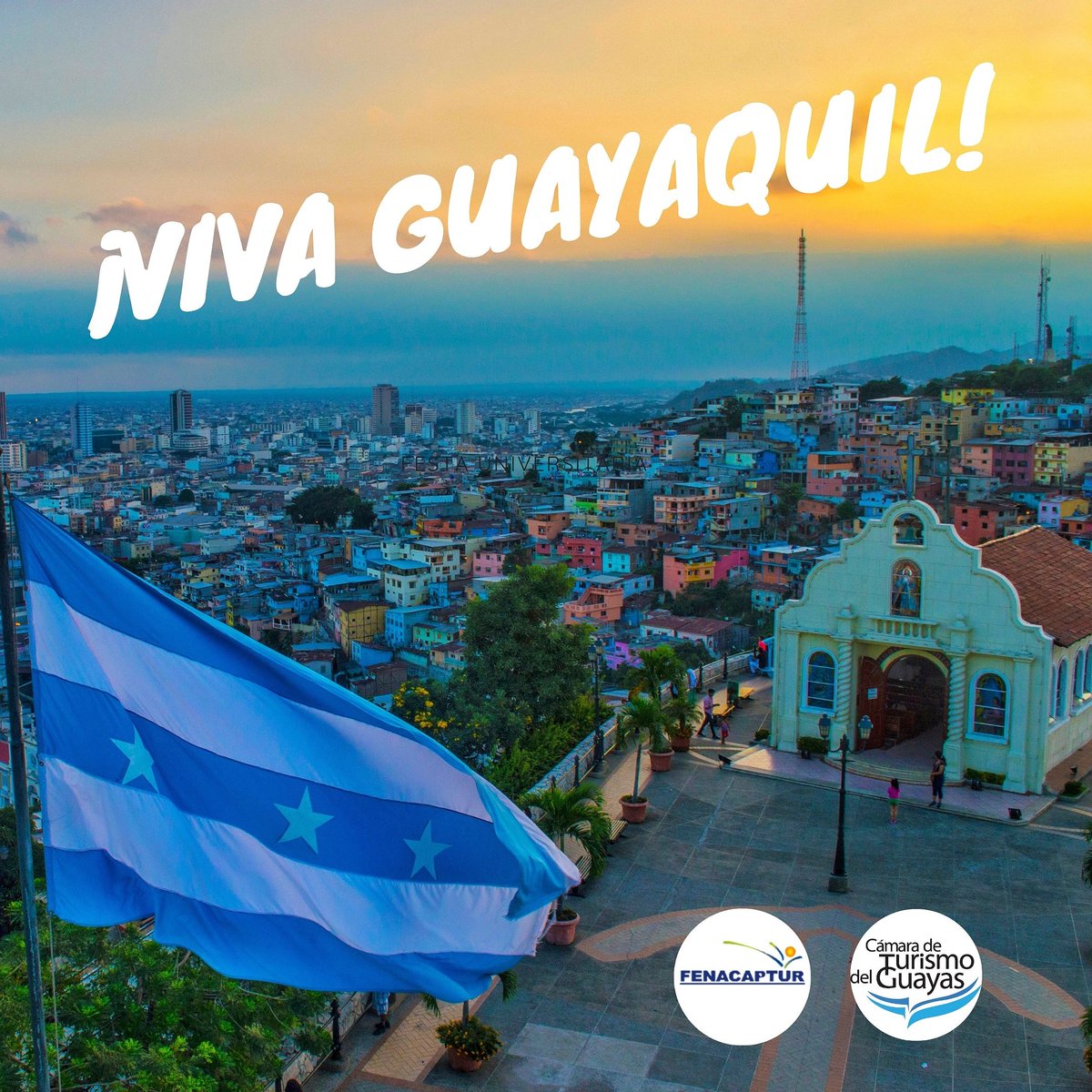 Felicitamos a Guayaquil por sus 484 años de Fundación 💙 ¡Viva Guayaquil!