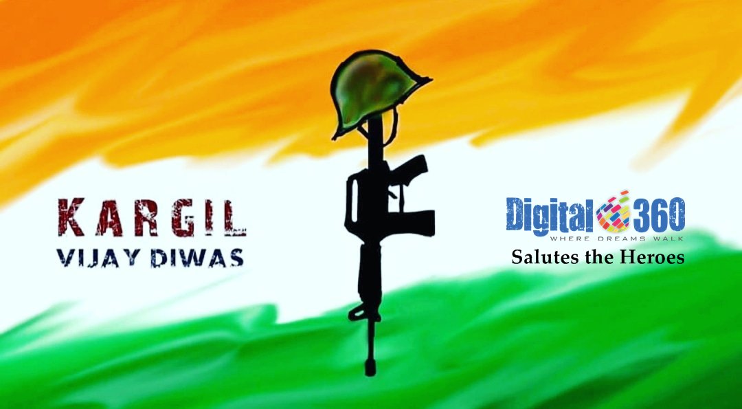 digital360co's tweet photo. Let's pay homage to the #Kargil martyr's &amp; salute the courage, valour &amp; sacrifice of our Bravehearts. Let's remember the supreme sacrifice made by our brave soldiers of India, to uphold &amp; safeguard the integrity of the NATION. #KargilWar #KargilVijayDivas #VandeMataram🇮🇳 https://t.co/QpDirSxchr