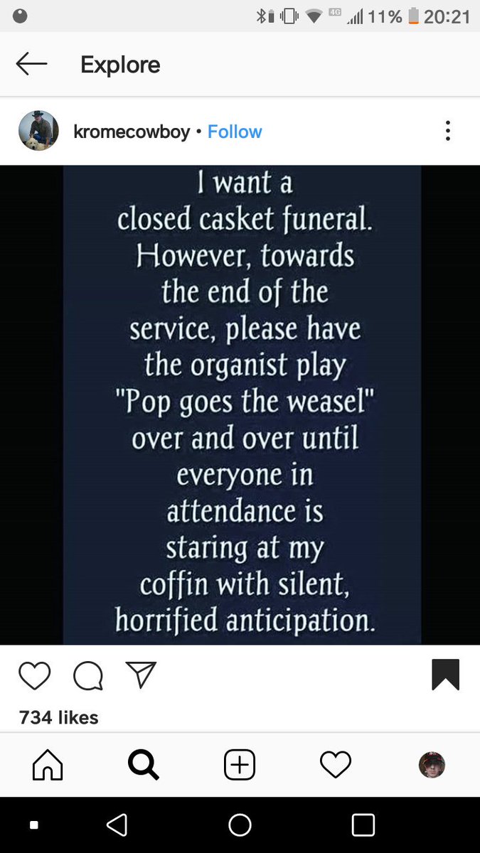 OneKingEighteen's tweet image. I find it funny
If you're at my funeral just expect this