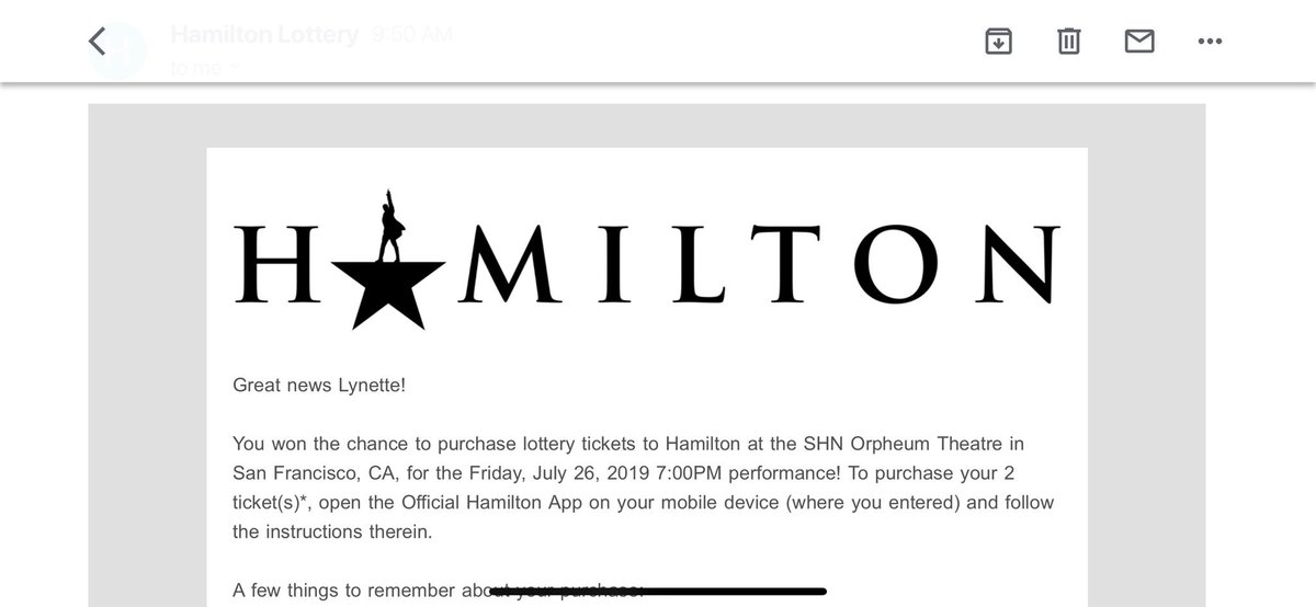 LHS46Jackson's tweet photo. This happened today! This teacher is getting a great deal! Wouldn’t have gotten to go if not for @lucky_seat #Hamilton #TeacherLife #lovemylife #bestmomever https://t.co/E9JFFDir4i