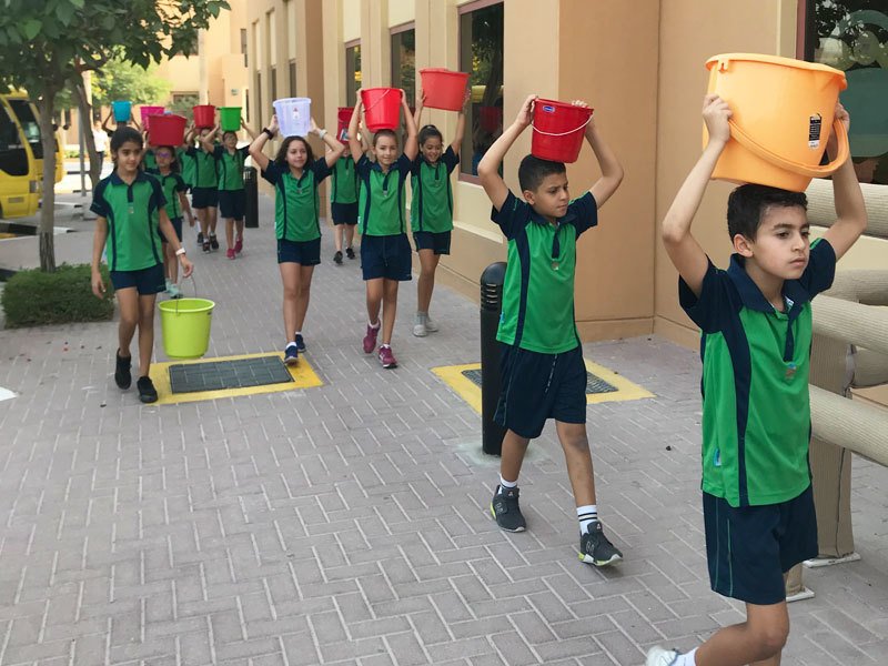 GreenfieldIntS's tweet image. #FBF
To empathise with less fortunate children around the world the Grade 4 students walked around the school with empty buckets, queued at a water point and then walked further around the school with half-filled water buckets.
#behappybegcs #InspiringYoungMinds #ProudlyTaaleem