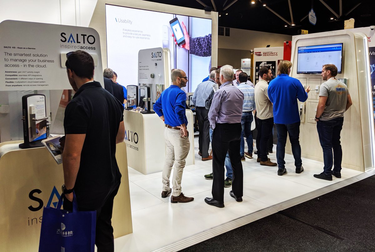 SaltoSystems's tweet photo. Wow-what a fantastic #Security2019!! The π¦πΊ team offered expert advice and demonstrations of SALTO's innovations in access control technologies. Check out some of our highlights here.
#AccessControl #SALTOSystems #innovation #Sydney #locking #tech #wireless #cloud #realtime https://t.co/dRiZLFBfoF