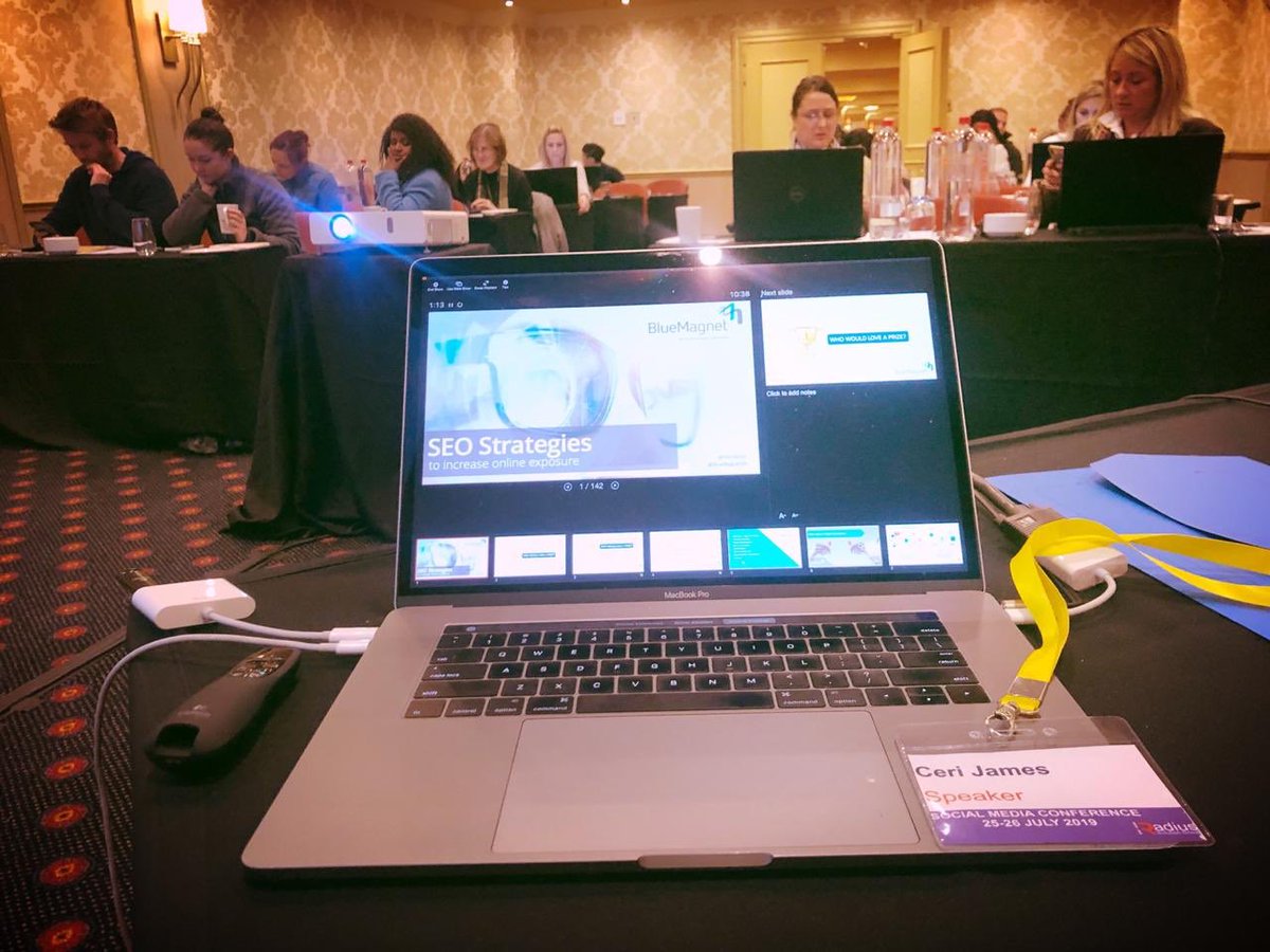 BlueMagnetSA's tweet photo. Time for @BlueMagnetSA’s Chief Innovation Officer @CeriJames to deliver his presentation on #SEO Strategies that increase exposure at the #SocialMedia conference 🤓 #DigitalTransformation https://t.co/qt3LuXoqXS