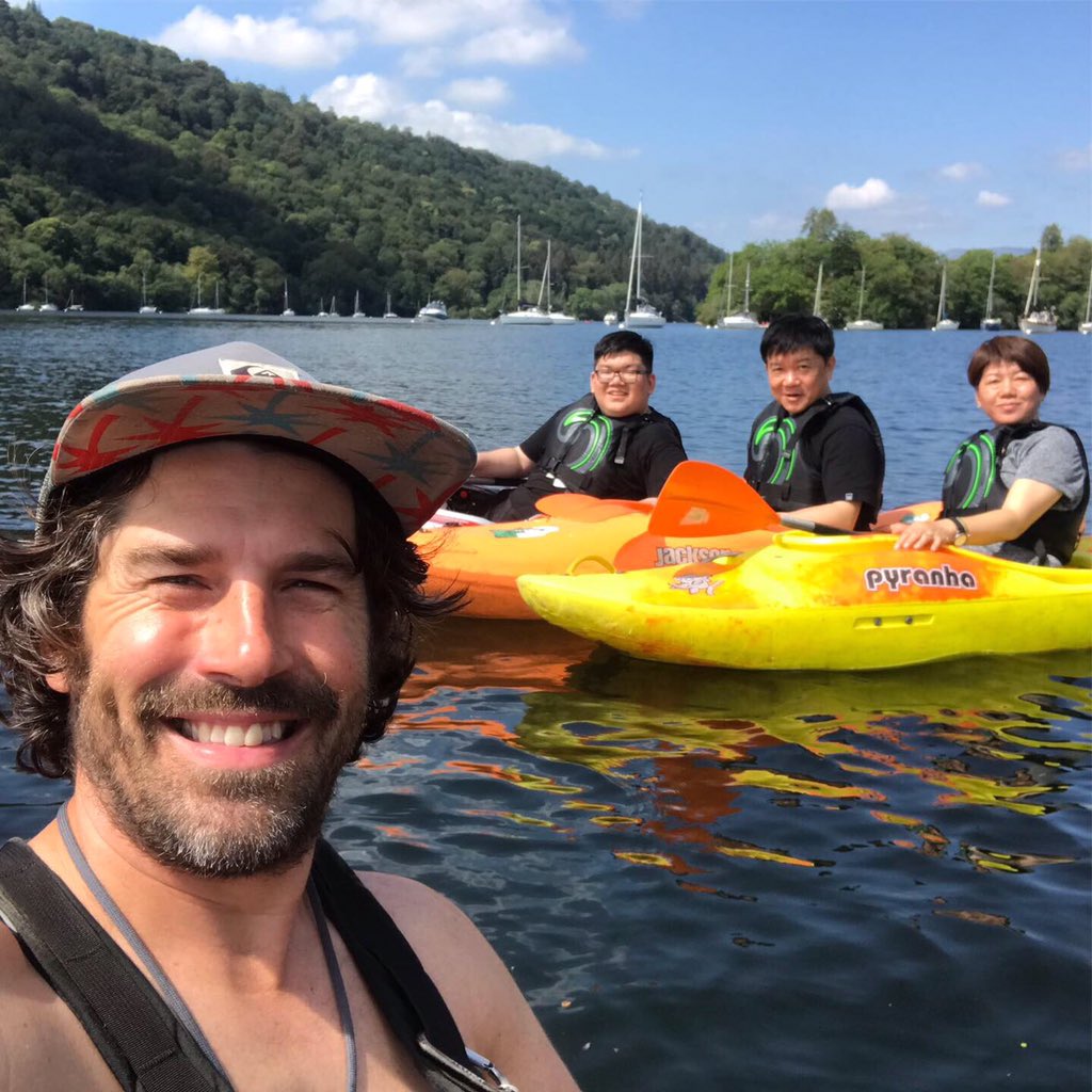 Kayaking on Monday with Wentao and his family on Windermere #kayaking #LakeDistrict