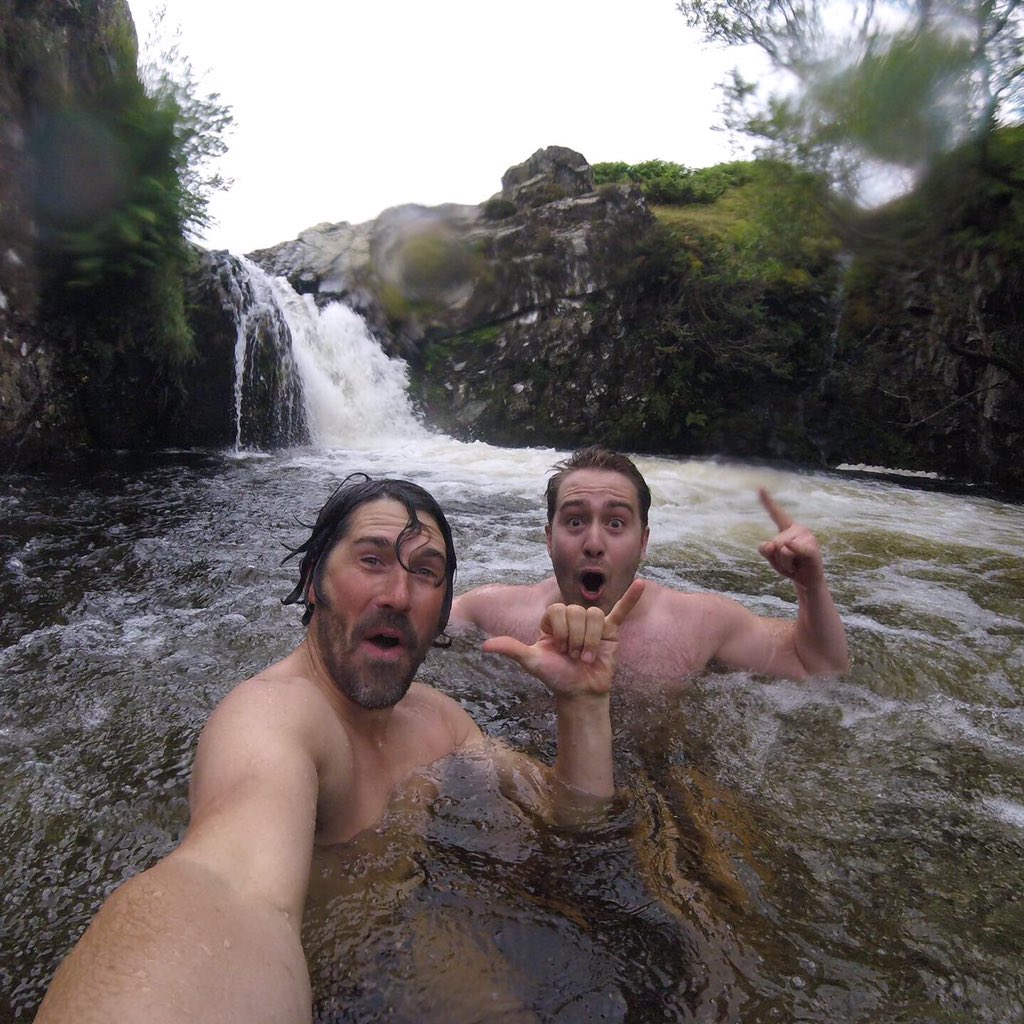 Wild swimming with Osh from #haagowarmers #guidedwalks #wildswimming