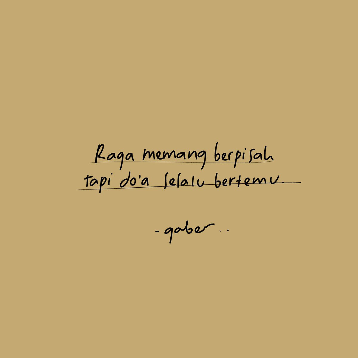 Jangan lemah karena jarak, karena doa tak kenal ruang dan waktu.

#banggaber