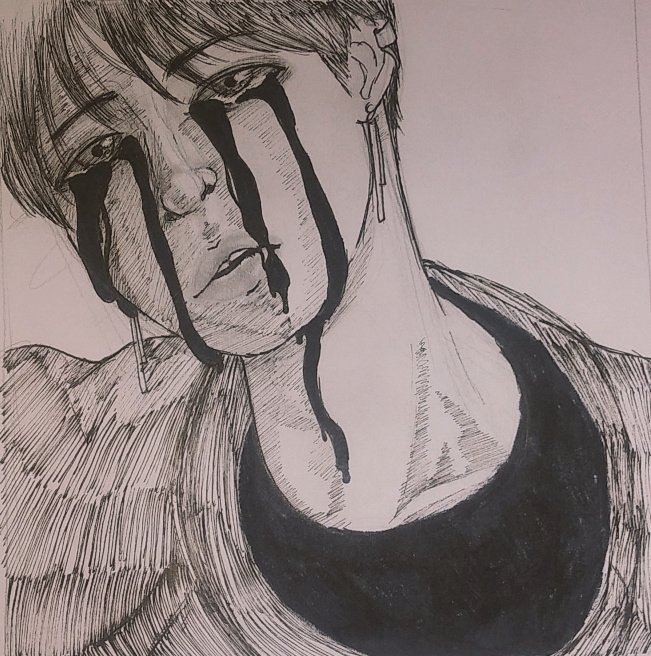 Babbybunny5's tweet photo. I tried to draw jimin in Billie's when the party's over mv 

(Im aware it doesn't look like jimin;-;)

#btsfanart #JIMIN #BillieEilish #jiminfanart https://t.co/qGvAHsZYsY