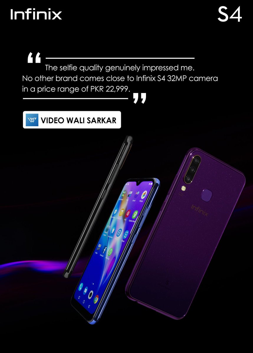 “32MP AI Selfie Camera is my favorite feature of Infinix S4 as no other brand comes close to it for the price of Rs. 22,999" - VideoWaliSarkar 

Find a store here: bit.ly/2XTVCJA

Watch complete review here: youtu.be/lRpPqowxUzY

#NextLevelSelfie #InfinixPakistan