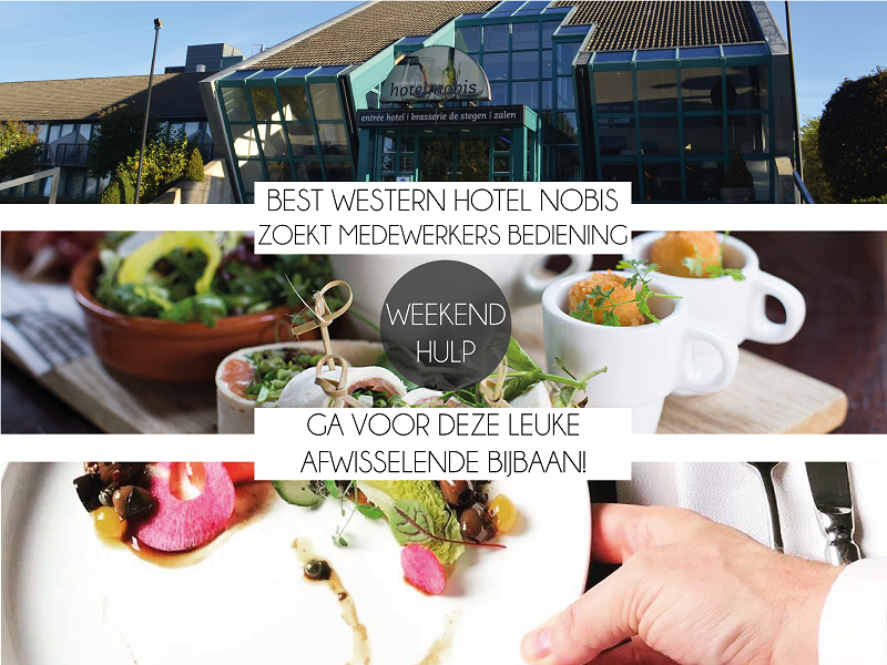 Wij zijn op zoek naar medewerk(st)ers bediening (vanaf 16 jaar!)

Ben jij op zoek naar een afwisselende baan of ken je iemand die nog een leuke bijbaan zoekt? Taggen en delen mag! Bedankt!

Meer info via pz@nobis.nl

#vacature #horeca #asten #brabant #hotel #restaurant #gezocht