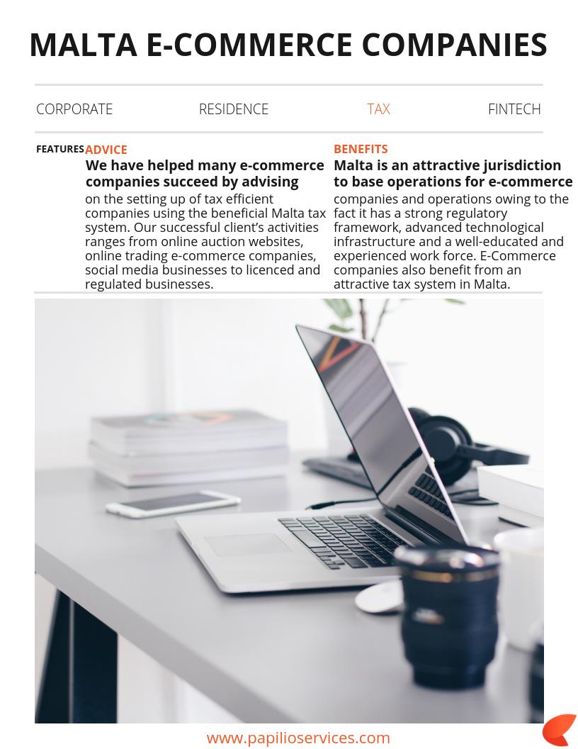 Whether you have the aim of starting and setting up an online business or you already have existing e-commerce companies in operation it is well worth considering the benefits of basing the business in Malta. Learn more: papilioservices.com/tax/malta-e-co… #online #internet #ecommerce