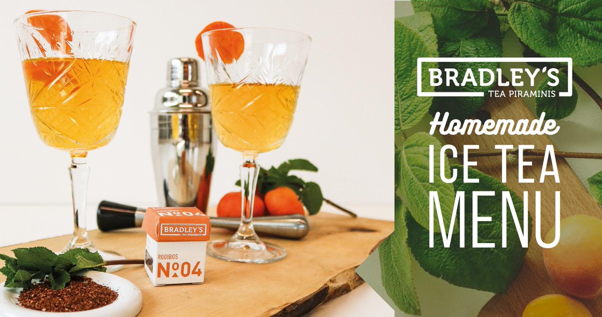 Al de kans gehad om van het heerlijke weer te genieten? 
Met <a href="/Bradleystea/">Bradley's</a> maak je zonder moeite heerlijke verfrissende iced tea drankjes! Met 16 smaken kun je eindeloos variëren. Welke is jouw favoriet?

Ook deze zomerse menukaarten ontvangen? >>info@masters-in-tea.com