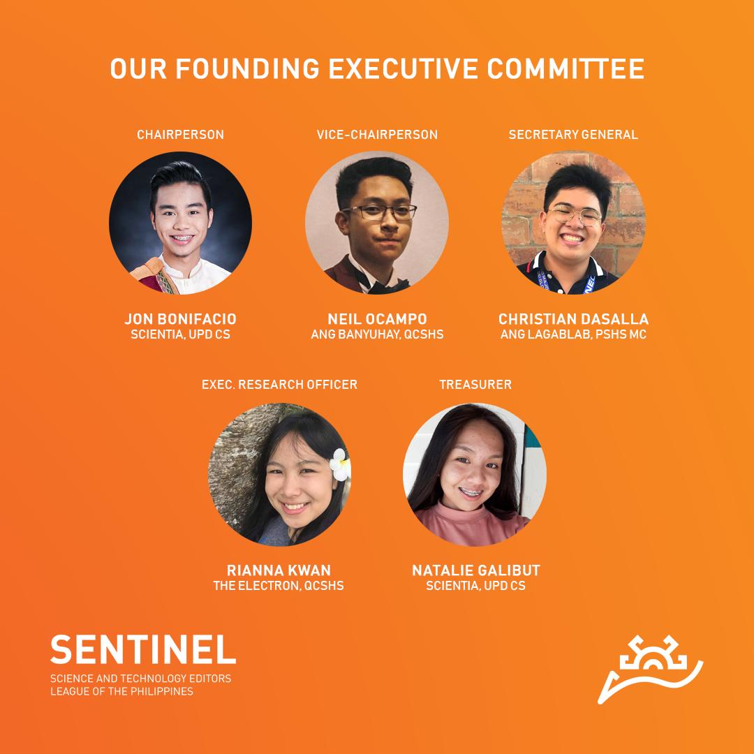 sentinel_ph's tweet photo. Introducing our Founding Executive Committee!
Our five elected officers come from four different publications from three different schools. Congratulations and padayon!
#JoinSENTINEL π§‘ https://t.co/jT5dHc0zN2