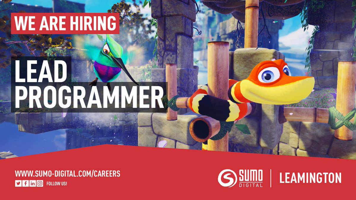 SumoDigitalLtd's tweet image. We are looking for a Lead Programmer to join our new #SumoLeamington studio!

Apply today:
jobs.lever.co/sumo-digital/c…

#GameJobs #CodeJobs